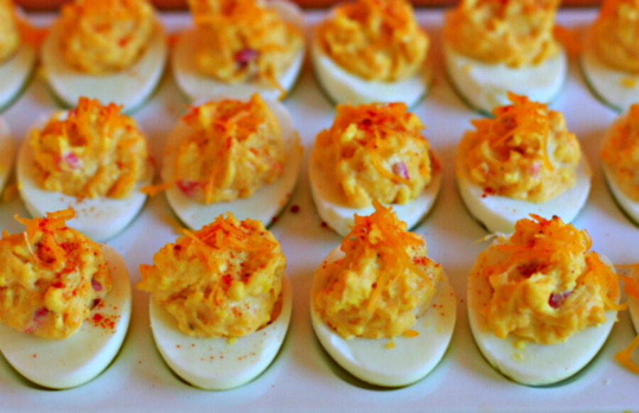 Stuffed Eggs With Pimento Cheese 7923